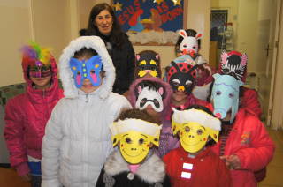 Children with St. Barbara's Mask 