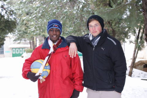 Thomas and Nathaniel Enjoying the Snow 