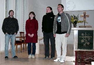 TSS Volunteers Singing During the Chapel Service